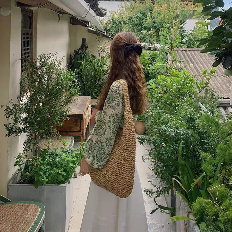 Wholesale Seaside holiday beach bag shoulder bag hand-woven bag large capacity